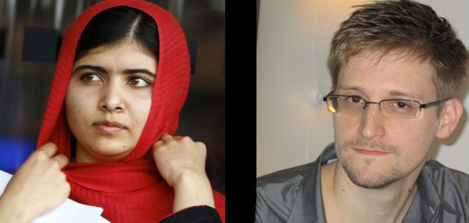Malala y Snowden, finalistas del premio Sájarov