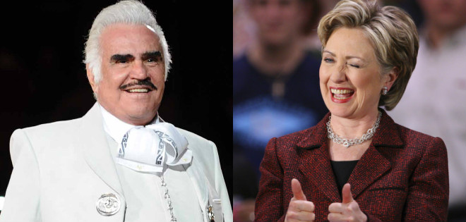 Vicente Fernández da su apoyo a Clinton con un corrido