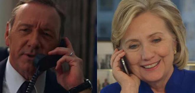 Kevin Spacey se hace pasar por Bill Clinton y le juega una broma a Hillary Clinton