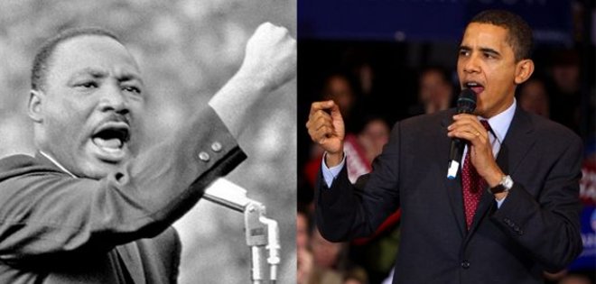 Obama en la sombra de Martin Luther King