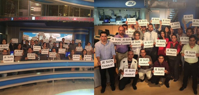 Ecuavisa se une a campaña contra ataque terrorista en Charlie Hebdo