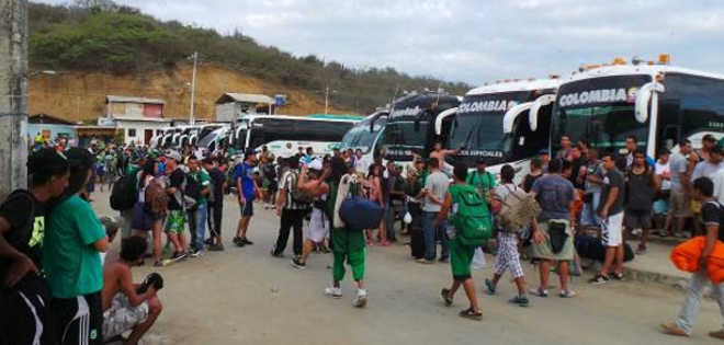 Supuestos hinchas de Atlético Nacional causan daños en Olón y Montañita