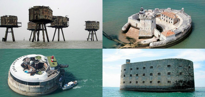 Las 9 fortalezas marinas más raras y antiguas del mundo