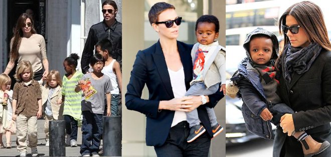 Angelina Jolie, Sandra Bullock y Charlize Theron, las madres adoptivas del año