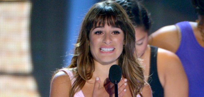Lea Michele dedica entre lágrimas premio y discurso a Cory Monteith
