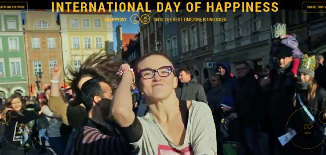 Personas alrededor del mundo bailan &quot;Happy&quot; por el Día Internacional de la Felicidad