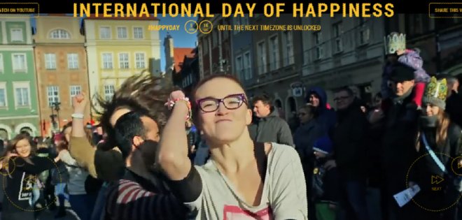 Personas alrededor del mundo bailan "Happy" por el Día Internacional de la Felicidad