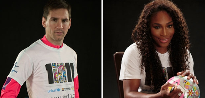 Messi y Serena Williams lideran una campaña para el acceso a la educación
