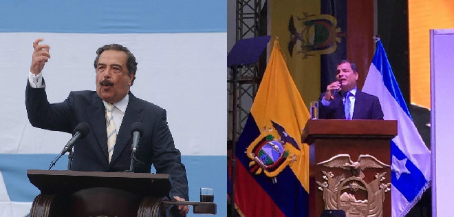 Rafael Correa y Jaime Nebot celebran a Guayaquil con fuertes discursos