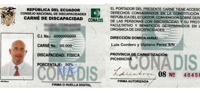 Carné de discapacidad del Conadis estará vigente hasta 2018