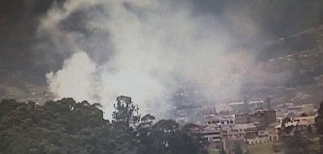 Bomberos atienden conato de incendio forestal en sector La Recoleta