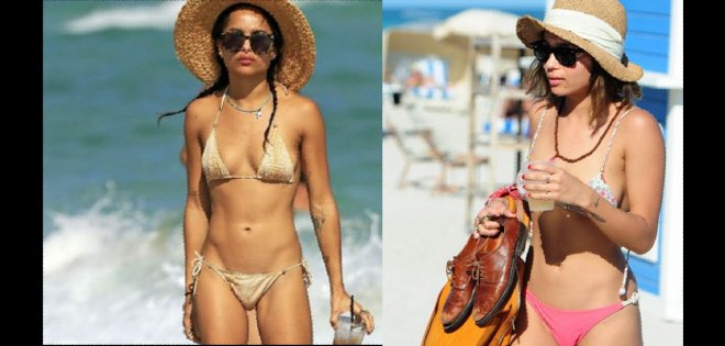Hija de Lenny Kravitz muestra cuerpazo en la playa