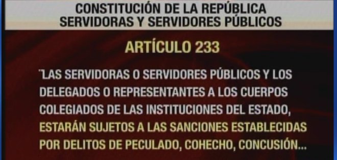 Rossana Alvarado rechazó que reformas al COIP se hicieran por temor