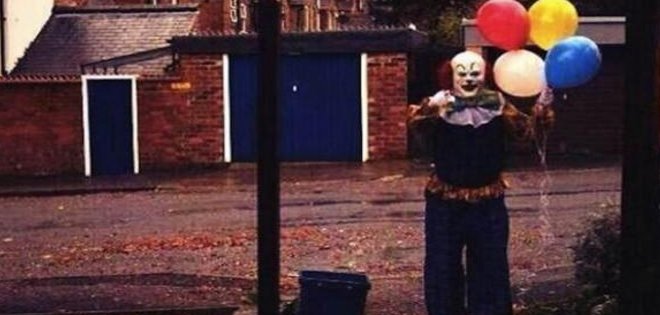 Apareció el primer video del payaso terrorífico de Northampton
