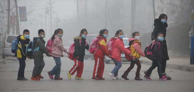 Al menos 10 ciudades chinas en alerta roja por contaminación atmosférica