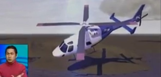 Ocupantes del helicóptero accidentado fueron rescatados por pescadores