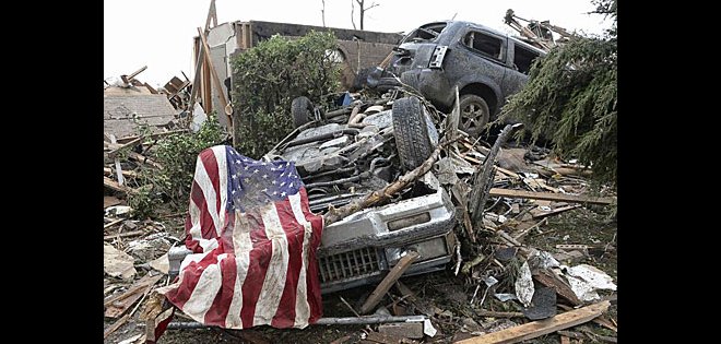 Cinco muertos por tormentas y tornados en Estados Unidos