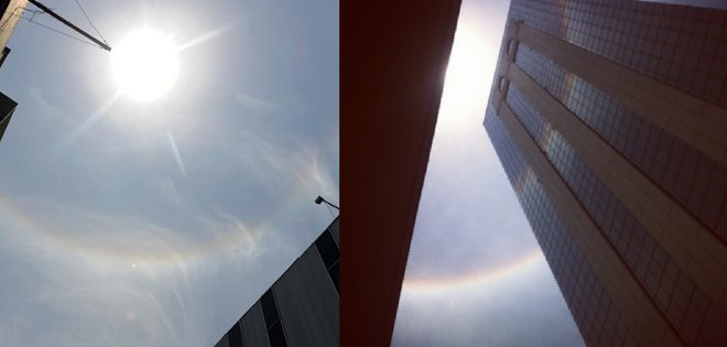 Halo solar iluminó el mediodía de Guayaquil