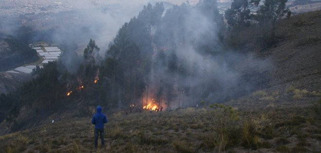 Incendio forestal en Chimborazo fue controlado