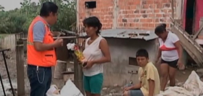 Organismos de respuesta atienden a Puerto Inca, afectada por las lluvias