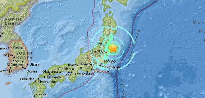 Terremoto de 7,3 al norte de Japón activa alerta de tsunami