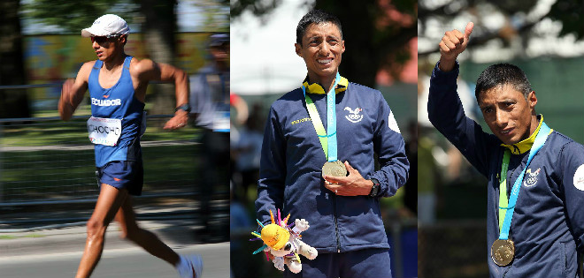 Andrés Chocho y su &#039;marcha de oro&#039; en Toronto-2015
