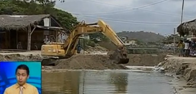 Desbordamiento de estero en Montañita preocupa a comuneros