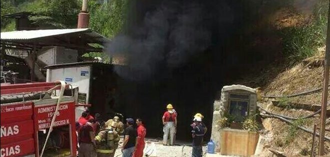 Incendio en mina de Portovelo moviliza a bomberos de El Oro