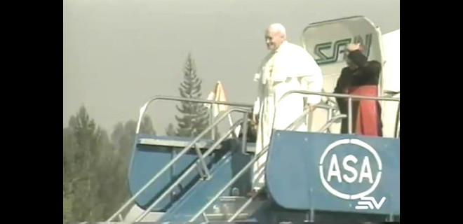 En su visita a Ecuador Juan Pablo II también estuvo en Cuenca y Latacunga