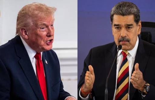 Composición Donald Trump y Nicolás Maduro