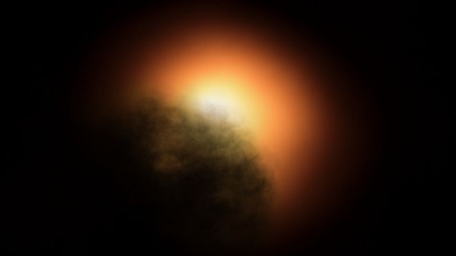 El misterio del oscurecimiento de una estrella moribunda
