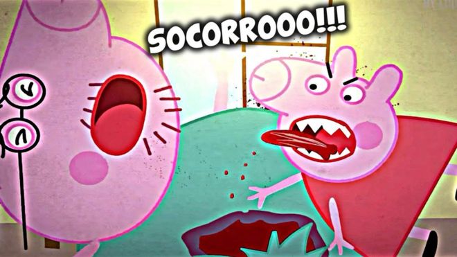 Piñón engranaje comienzo Los perversos videos de "Peppa Pig" y otras versiones macabras de dibujos  animados que YouTube ya