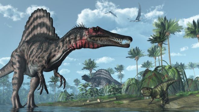 El único y &quot;peligroso&quot; lugar en el que convivieron 3 de los dinosaurios carnívoros más grandes que habitaron la Tierra