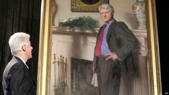 El guiño a Mónica Lewinsky oculto en un cuadro de Bill Clinton