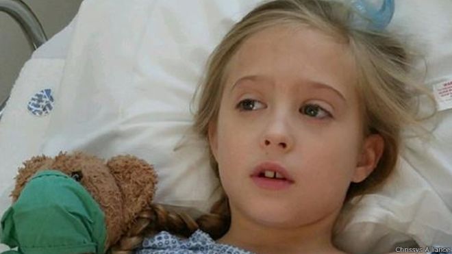 "Tengo 8 años... y un tipo raro de cáncer de mama"