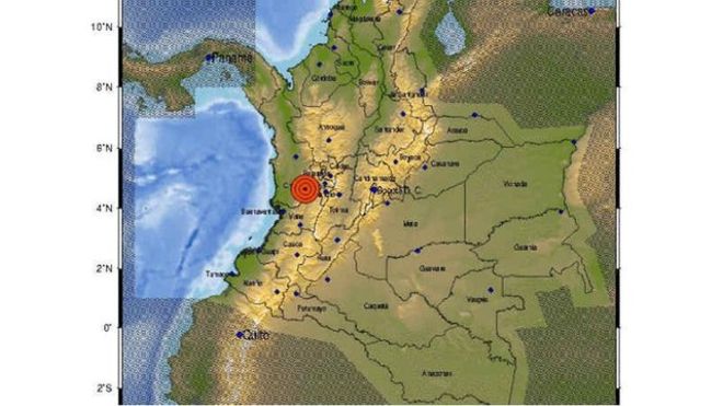 Sismo en Colombia de magnitud 6 sacude varias ciudades