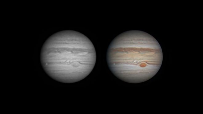 El increíble momento del impacto de un objeto sobre Júpiter