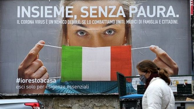 Coronavirus: Italia reportó 437 nuevas muertes y el total superó los 25 mil