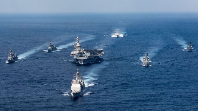 EE.UU. y su &quot;armada muy poderosa&quot; ahora sí avanzan hacia la península de Corea