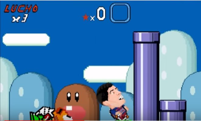 Futbolistas famosos son parodiados en Super Mario World