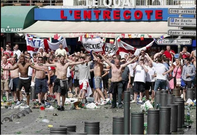 Hechos violentos se registran en Marsella previo al Rusia-Inglaterra