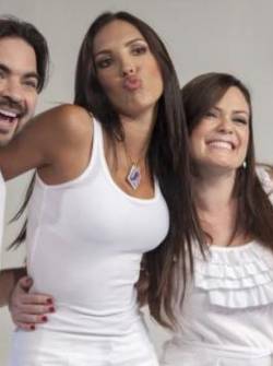 Diego Spotorno, La Flaca Guerrero, Úrsula Strenge y Efraín Ruales en una imagen de archivo.