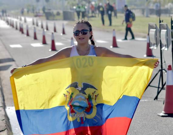 Glenda Morejón, atleta ecuatoriana.