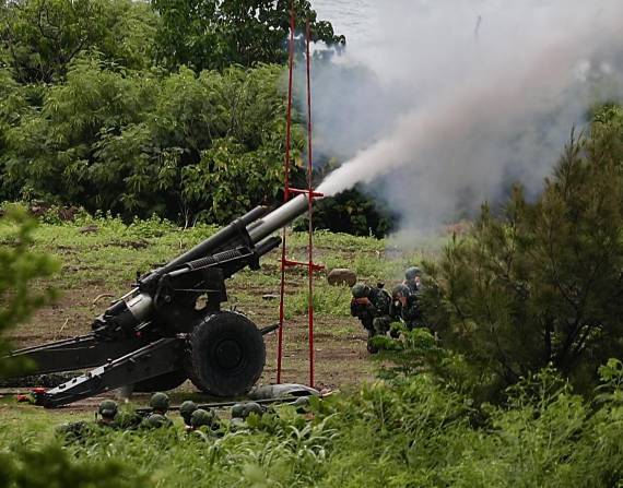 Taiwan retoma las maniobras militares (Incendio) EFE/EPA/RITCHIE B. TONGO