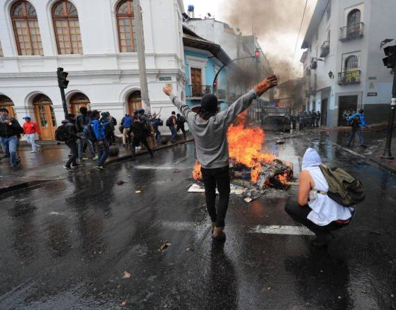 Protestas de octubre del 2019, en Quito. EFE/Archivo
