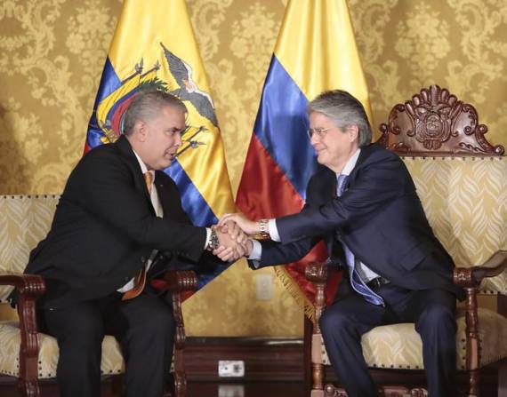 Los presidentes de Colombia, Iván Duque, y Ecuador, Guillermo Lasso.