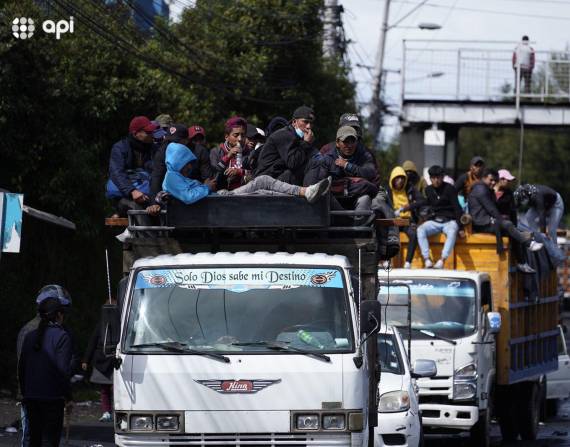 Los manifestantes se concentran en Cutuglagua
