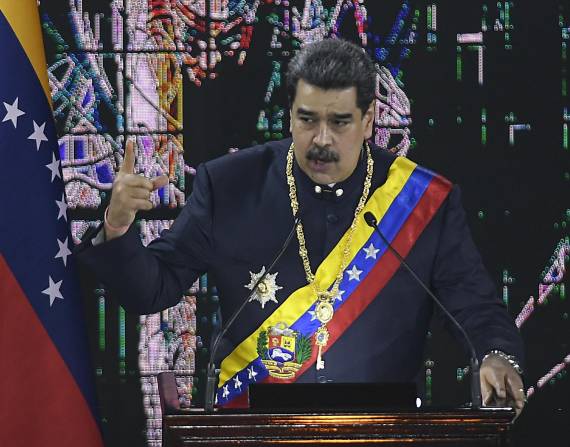 Foto tomada el 27 de enero del 2022 del presidente venezolano Nicolás Maduro en un evento en Caracas.