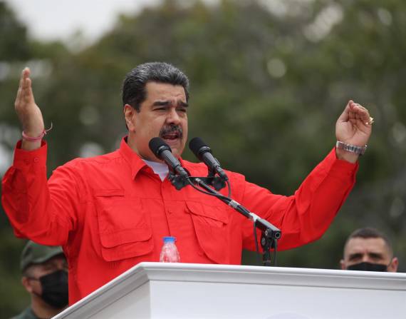 Nicolás Maduro en un evento político.