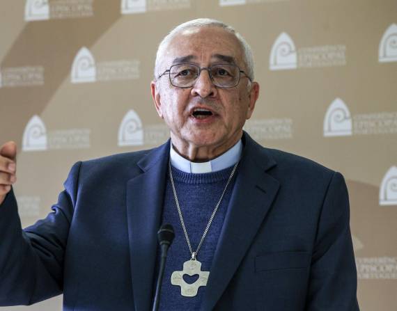Imagen de Jose Ornelas, presidente de la Conferencia Episcopal portuguesa en la presentación del informe sobre abusos en la Iglesia. EFE/EPA/MIGUEL A. LOPES